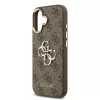  iPhone 17 Barna Guess PU Bőr 4G Fém Logó Arany Keret tok-3666339521912 5 kép