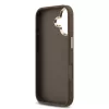  iPhone 17 Barna Guess PU Bőr 4G Fém Logó Arany Keret tok-3666339521912 6 kép