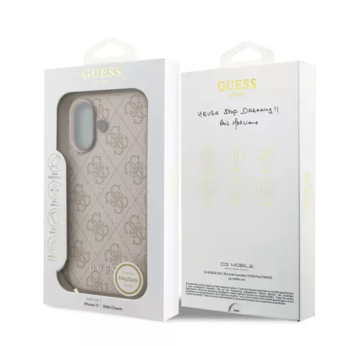  iPhone 17 Rózsaszín Guess 4G Charm tónus a tónuson tok-3666339525910 6 kép