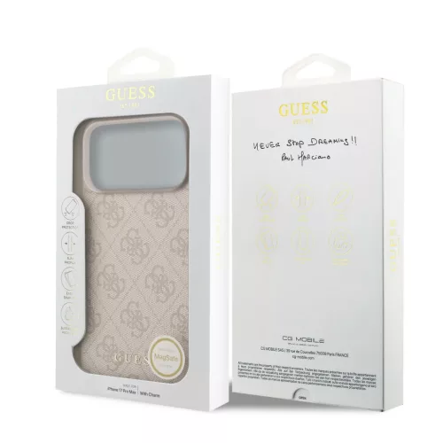  iPhone 17 Pro Max Tone on Tone Pink Guess 4G Charm tok-3666339525941 6 kép