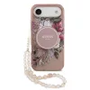  iPhone 17 Air Pink Guess IML Flowers Pántos MagSafe tok-3666339526160 1 kép