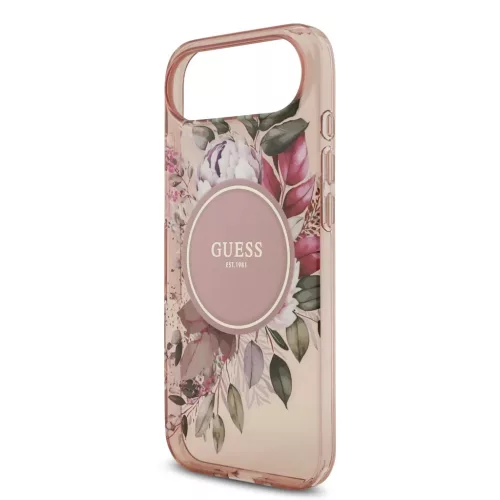  iPhone 17 Air Pink Guess IML Flowers Pántos MagSafe tok-3666339526160 4 kép