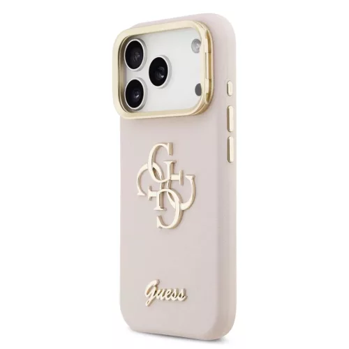 Guess PU Grained 4G Logo Állványos Kamera Keretes tok iPhone 17 Pro -3666339534219 2 kép