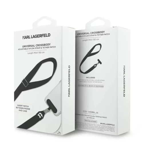 Karl Lagerfeld Univerzális Keresztpánt Choupette Patch Fekete-3666339539610 4 kép