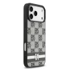 DKNY PU bőr kockás minta és csíkos tok iPhone 17 Pro Max fekete to-3666339545826 4 kép