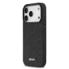  iPhone 17 Pro Fekete DKNY PU Bőr Rácsos Minta Magsafe tok-3666339546014 2 kép