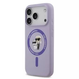  iPhone 17 Pro Lila Karl Lagerfeld Liquid Silicone Karl and Choupette -3666339549398 2 kép