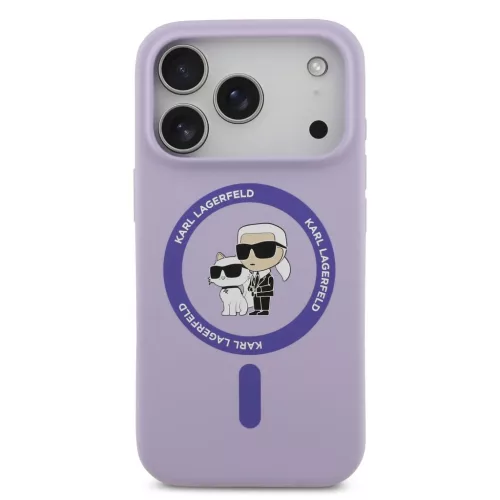  iPhone 17 Pro Lila Karl Lagerfeld Liquid Silicone Karl and Choupette -3666339549398 3 kép