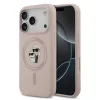  iPhone 17 Pro rózsaszín Karl Lagerfeld Liquid Silicone Karl és Choupette MagSafe tok