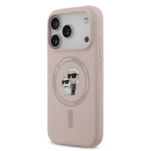  iPhone 17 Pro rózsaszín Karl Lagerfeld Liquid Silicone Karl és Cho-3666339549435 2 kép