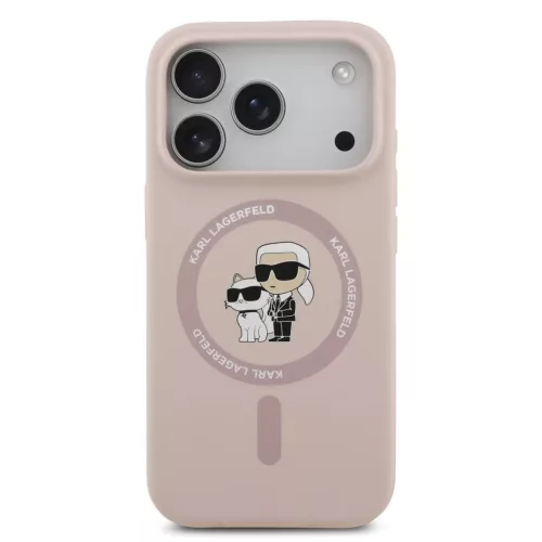  iPhone 17 Pro rózsaszín Karl Lagerfeld Liquid Silicone Karl és Cho-3666339549435 3 kép