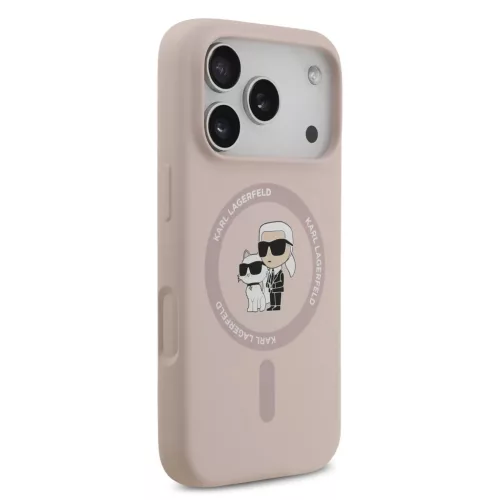  iPhone 17 Pro rózsaszín Karl Lagerfeld Liquid Silicone Karl és Cho-3666339549435 4 kép