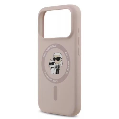  iPhone 17 Pro rózsaszín Karl Lagerfeld Liquid Silicone Karl és Cho-3666339549435 5 kép