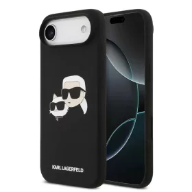    iPhone 17 Air fekete Karl Lagerfeld Liquid Silicone Double Heads MagSafe tok