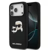  iPhone 17 Pro Fekete Karl Lagerfeld Liquid Silicone Double Heads MagSafe tok