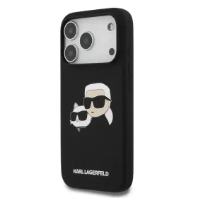  iPhone 17 Pro Fekete Karl Lagerfeld Liquid Silicone Double Heads MagS-3666339549473 2 kép