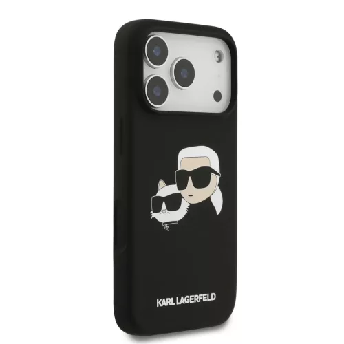  iPhone 17 Pro Fekete Karl Lagerfeld Liquid Silicone Double Heads MagS-3666339549473 4 kép