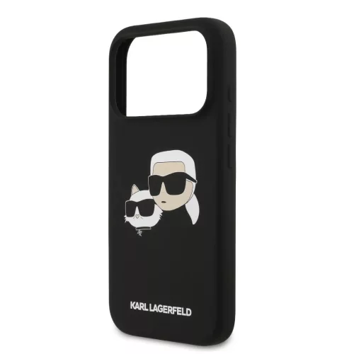  iPhone 17 Pro Fekete Karl Lagerfeld Liquid Silicone Double Heads MagS-3666339549473 5 kép