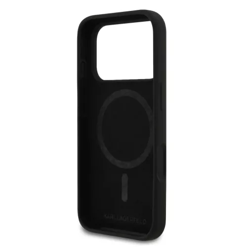  iPhone 17 Pro Fekete Karl Lagerfeld Liquid Silicone Double Heads MagS-3666339549473 7 kép