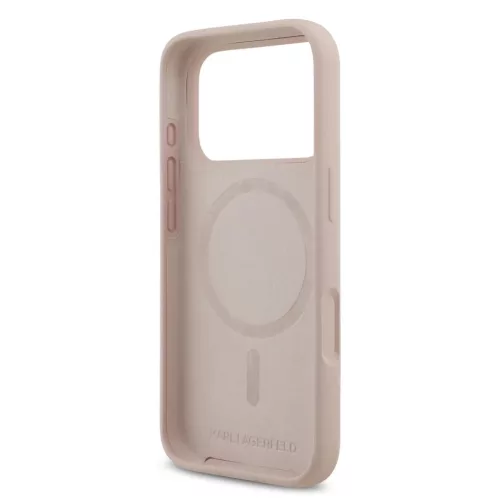  iPhone 17 Pro Pink Karl Lagerfeld Liquid Silicone Double Heads MagSaf-3666339549510 6 kép