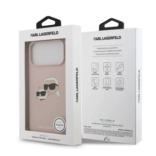  iPhone 17 Pro Max Pink Karl Lagerfeld Szilikon Ikonikus Fejek MagSafe-3666339549527 7 kép