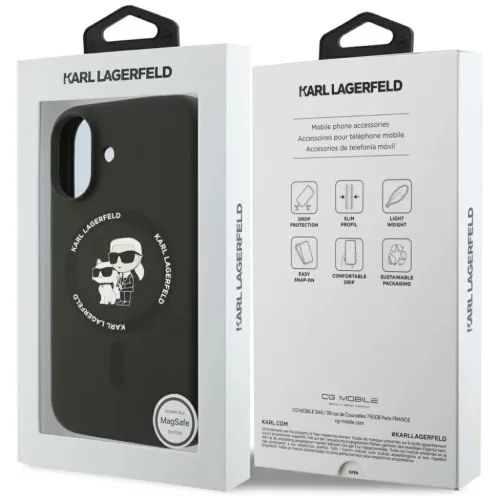  iPhone 17 Karl Lagerfeld Liquid Silicone Karl and Choupette MagSafe t-3666339549534 8 kép