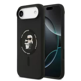    iPhone 17 Air fekete Karl Lagerfeld Liquid Silicone Karl és Choupette MagSafe tok