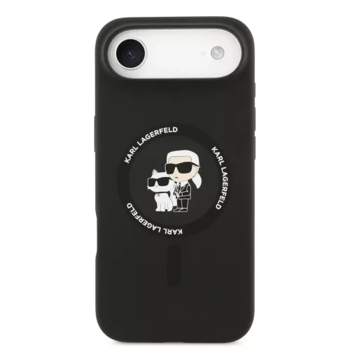  iPhone 17 Air fekete Karl Lagerfeld Liquid Silicone Karl és Choupett-3666339549541 3 kép