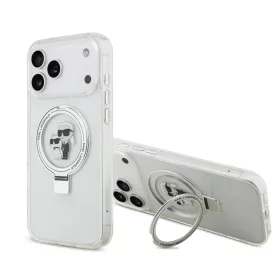    iPhone 17 Pro Max áttetsző Karl Lagerfeld Ringstand Karl és Choupette MagSafe tok