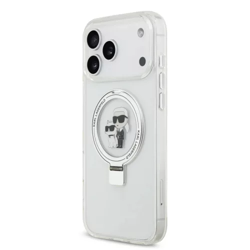  iPhone 17 Pro Max áttetsző Karl Lagerfeld Ringstand Karl és Choupe-3666339549602 2 kép