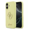  iPhone 17 sárga Guess Liquid Silicone 4G Metal Logo tok