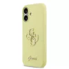 iPhone 17 sárga Guess Liquid Silicone 4G Metal Logo tok-3666339549930 2 kép