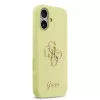 iPhone 17 sárga Guess Liquid Silicone 4G Metal Logo tok-3666339549930 4 kép