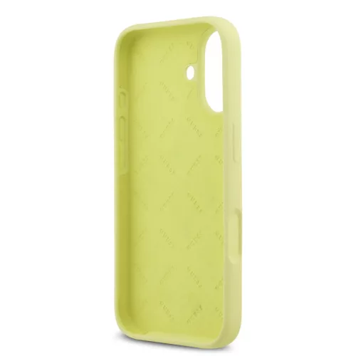  iPhone 17 sárga Guess Liquid Silicone 4G Metal Logo tok-3666339549930 6 kép
