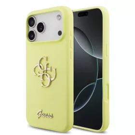  iPhone 17 Pro Max sárga Guess Liquid Silicone 4G Metal Logo tok-3666339549961 1 kép