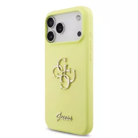  iPhone 17 Pro Max sárga Guess Liquid Silicone 4G Metal Logo tok-3666339549961 2 kép