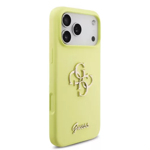  iPhone 17 Pro Max sárga Guess Liquid Silicone 4G Metal Logo tok-3666339549961 4 kép