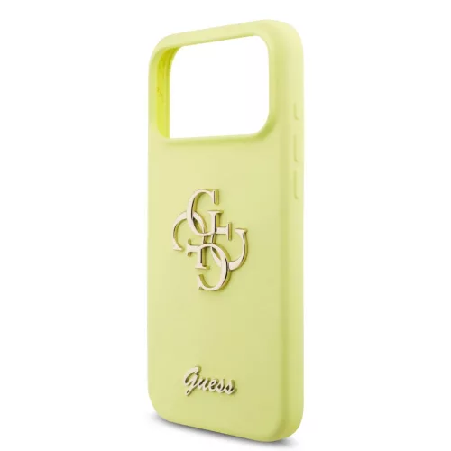  iPhone 17 Pro Max sárga Guess Liquid Silicone 4G Metal Logo tok-3666339549961 5 kép