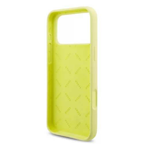  iPhone 17 Pro Max sárga Guess Liquid Silicone 4G Metal Logo tok-3666339549961 6 kép