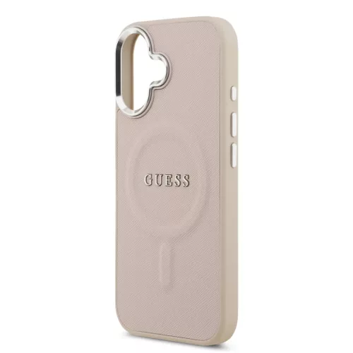  iPhone 17 Rózsaszín Guess PU Saffiano MagSafe tok-3666339550097 5 kép