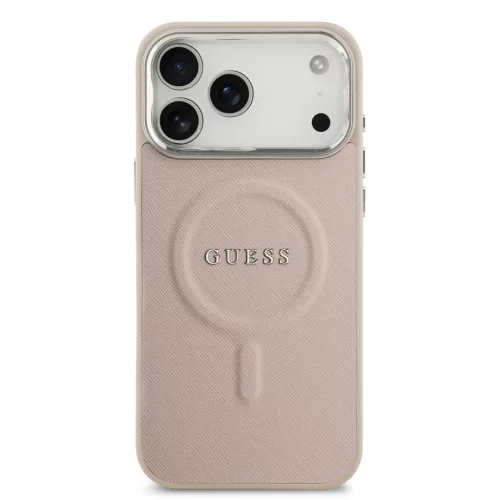  iPhone 17 Pro Max Pink Guess PU Saffiano MagSafe tok-3666339550127 3 kép