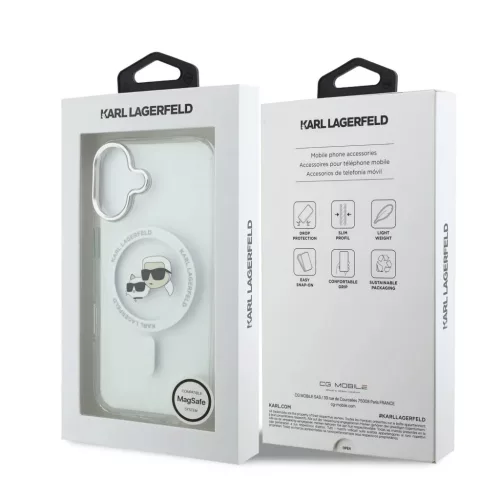 Karl Lagerfeld IML K&CH Heads Metal Frame MagSafe tok iPhone 17-hez á-3666339550455 7 kép