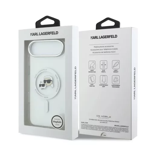 Karl Lagerfeld IML K&CH Heads Metal Frame MagSafe iPhone 17 Air tok-3666339550462 7 kép