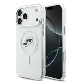   Karl Lagerfeld IML K&CH Heads Metal Frame MagSafe tok iPhone 17 Pro Max átlátszó tok