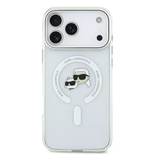 Karl Lagerfeld IML K&CH Heads Metal Frame MagSafe tok iPhone 17 Pro Ma-3666339550486 3 kép