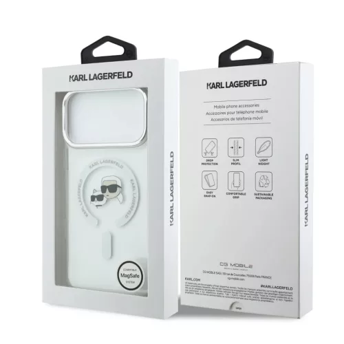 Karl Lagerfeld IML K&CH Heads Metal Frame MagSafe tok iPhone 17 Pro Ma-3666339550486 7 kép