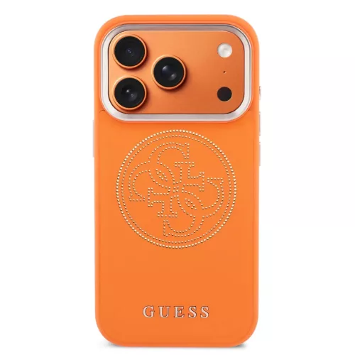  iPhone 17 Pro Max narancs Guess PU Perforated 4G tok-3666339582715 3 kép