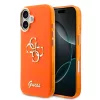  iPhone 17 narancssárga Guess IML 4G Script Metal Logo tok