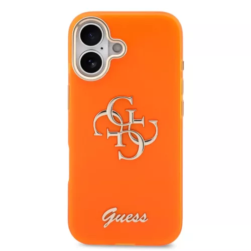  iPhone 17 narancssárga Guess IML 4G Script Metal Logo tok-3666339590369 3 kép