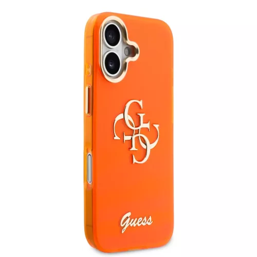  iPhone 17 narancssárga Guess IML 4G Script Metal Logo tok-3666339590369 4 kép